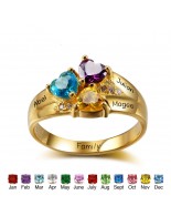 Birthstone Sterling Silver Personalized Engravable Ring JEWJORI102344